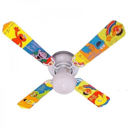 CEILING FAN DESIGNERS Ceiling Fan Designers 42FAN-KIDS-SSEBB Sesame Street Elmo Big Bird Ceiling Fan 42 in. 42FAN-KIDS-SSEBB